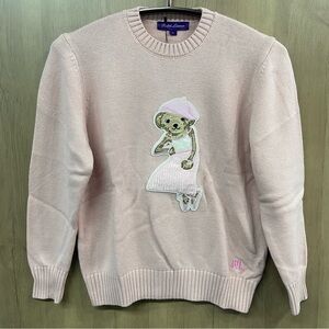 Ralph Lauren Pink Sweater with Bear Motif